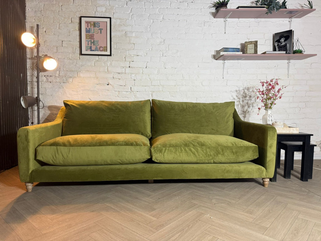 Loaf Squishmeister 3 Seater Sofa – Olive Green Velvet – RRP £3,495