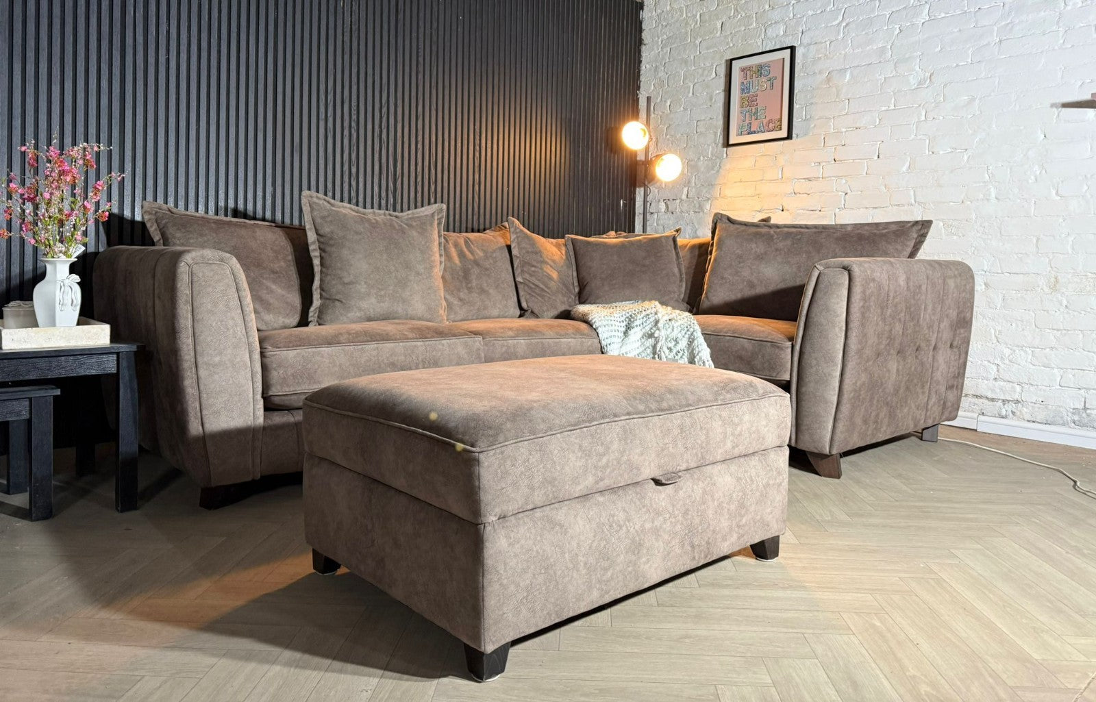 DFS Cherished Corner Sofa + Footstool RRP £2,499
