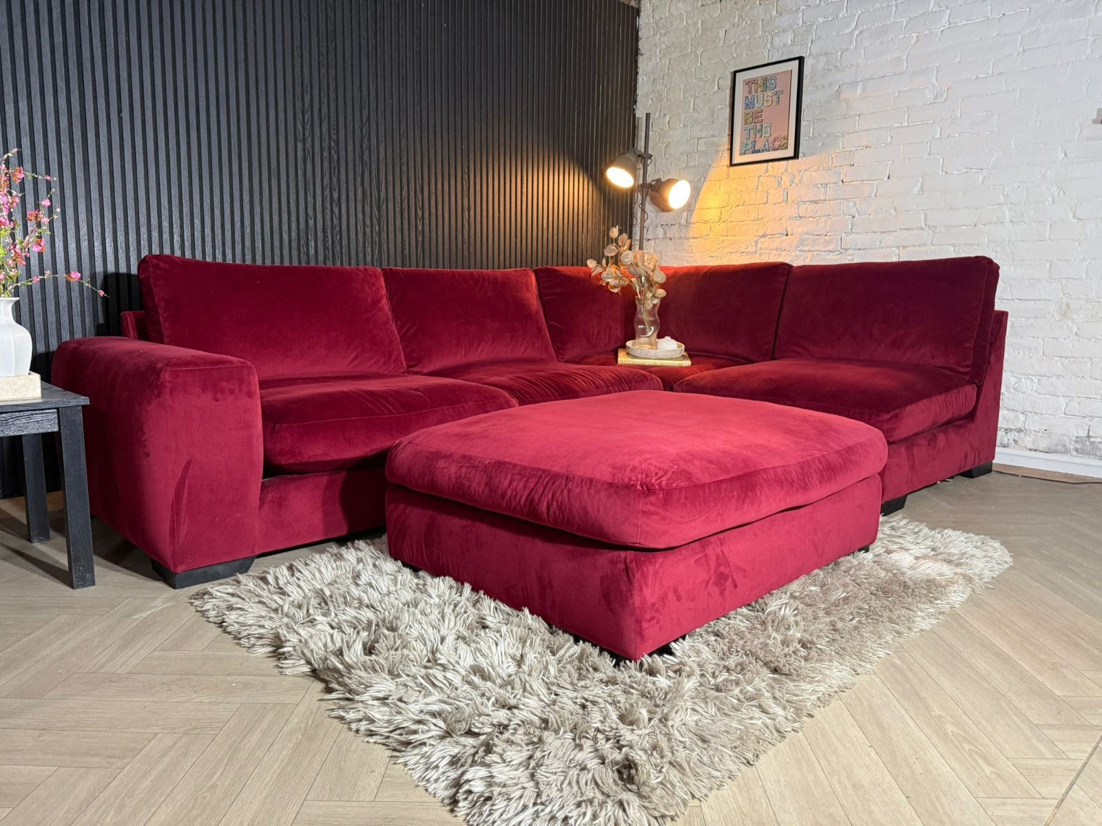 NEXT Houghton Deep Sit Corner Sofa + Matching Footstool | RRP £2,299