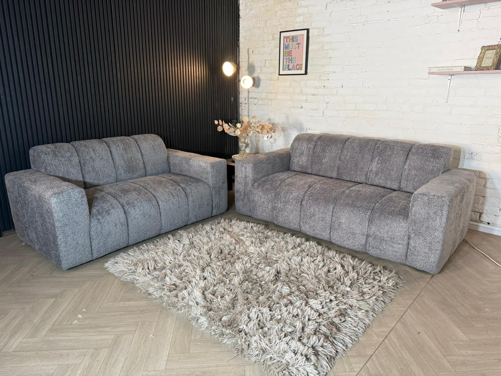 Brand New Ex-Display Oak Furnitureland 3 + 2 Seater Sofa Set 😍