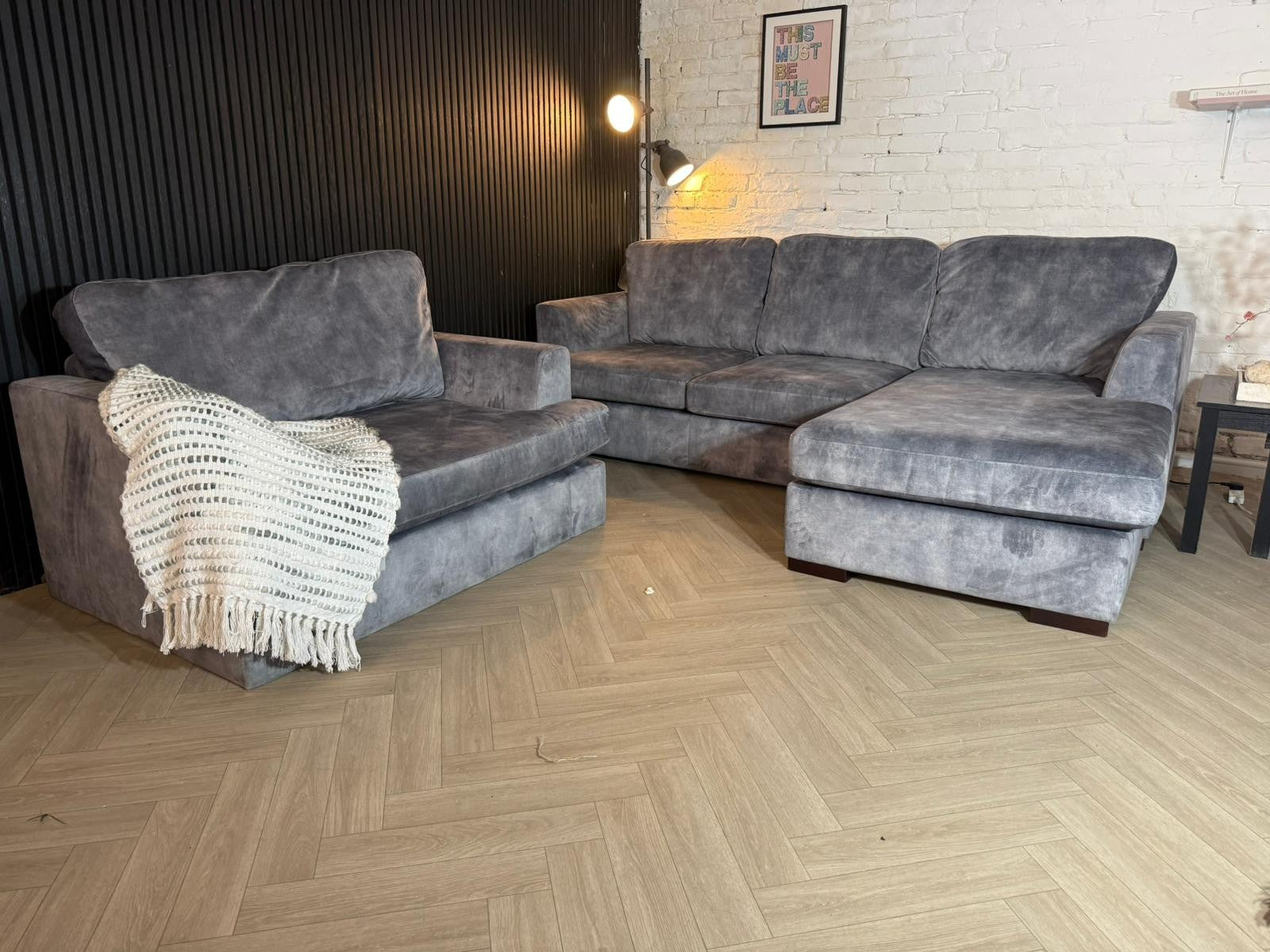 DFS Freya Corner Sofa with Matching Armchair – RRP £2,199