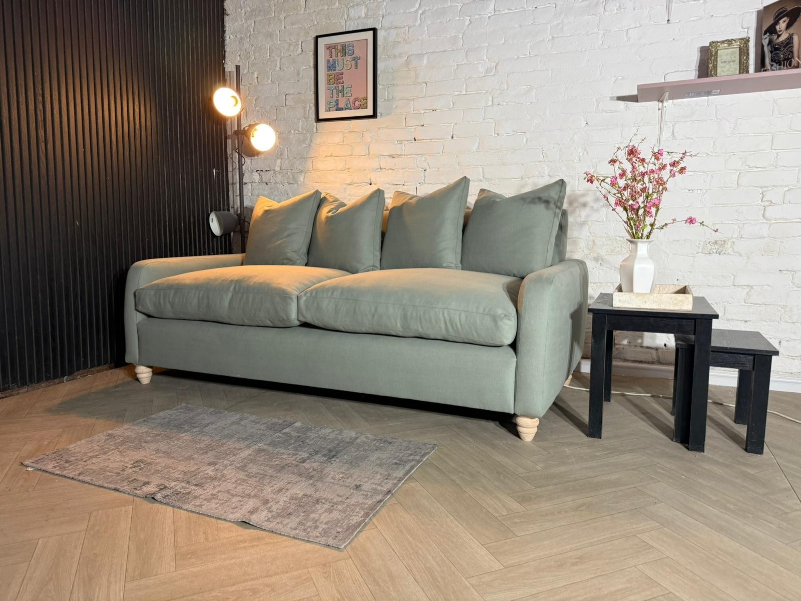 Loaf Floppy Jo 3 Seater Sofa – Mint Tea Green