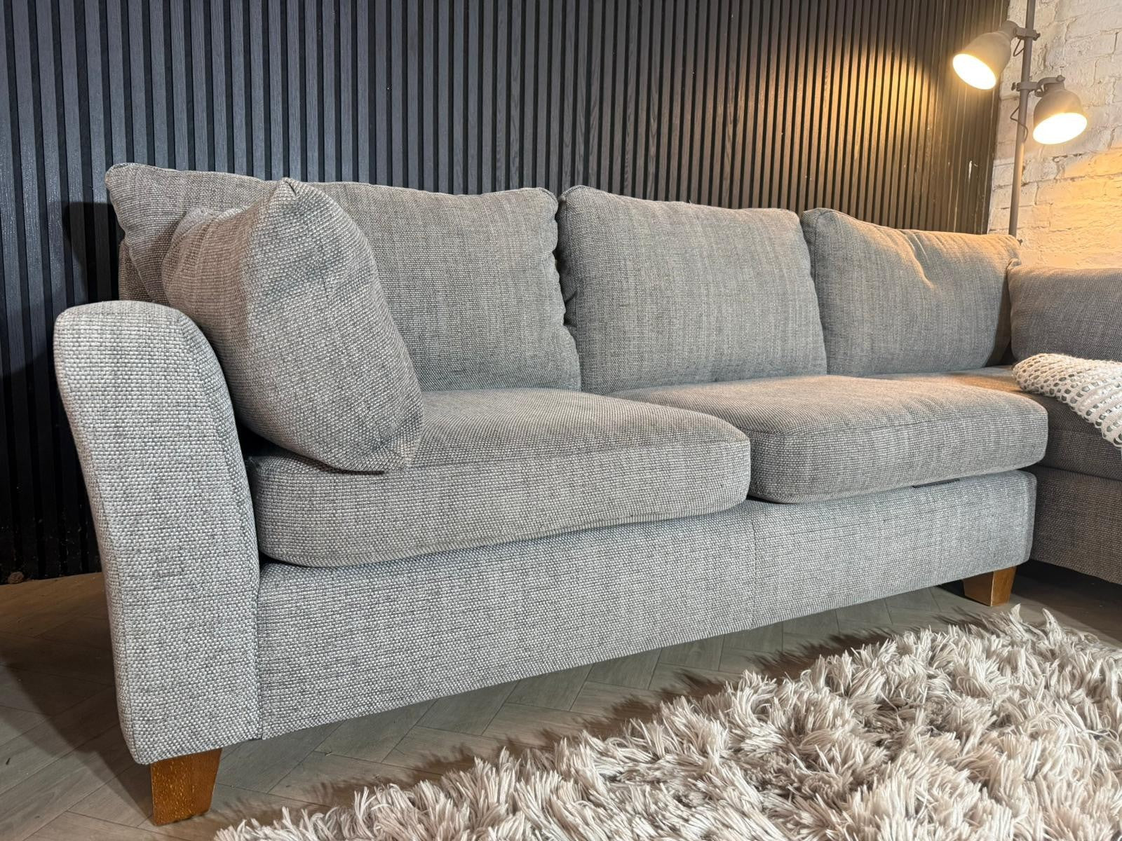 Next Dark Grey Corner Sofa – 260 x 145cm – Excellent Condition
