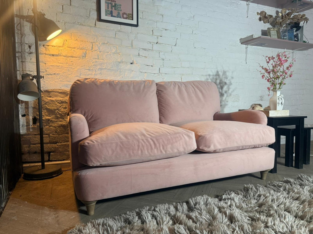 Loaf Miss Smith Clever Velvet 2-Seater Sofa – Strawberry Milkshake
