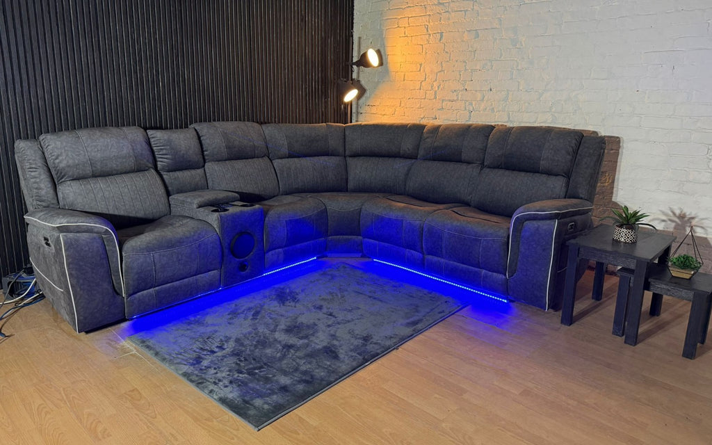 Neon Express Corner Entertainment Suite – Electric Recliner | Bluetooth | LED