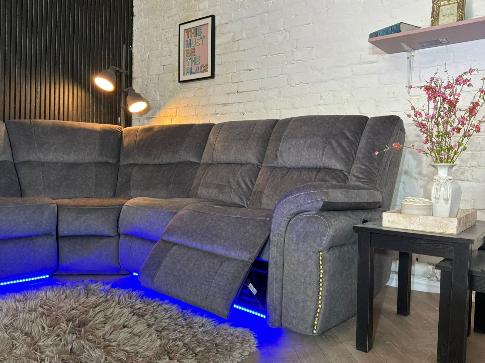 Neon Express Electric Recliner Corner Sofa with LED Lights – RRP £1,999