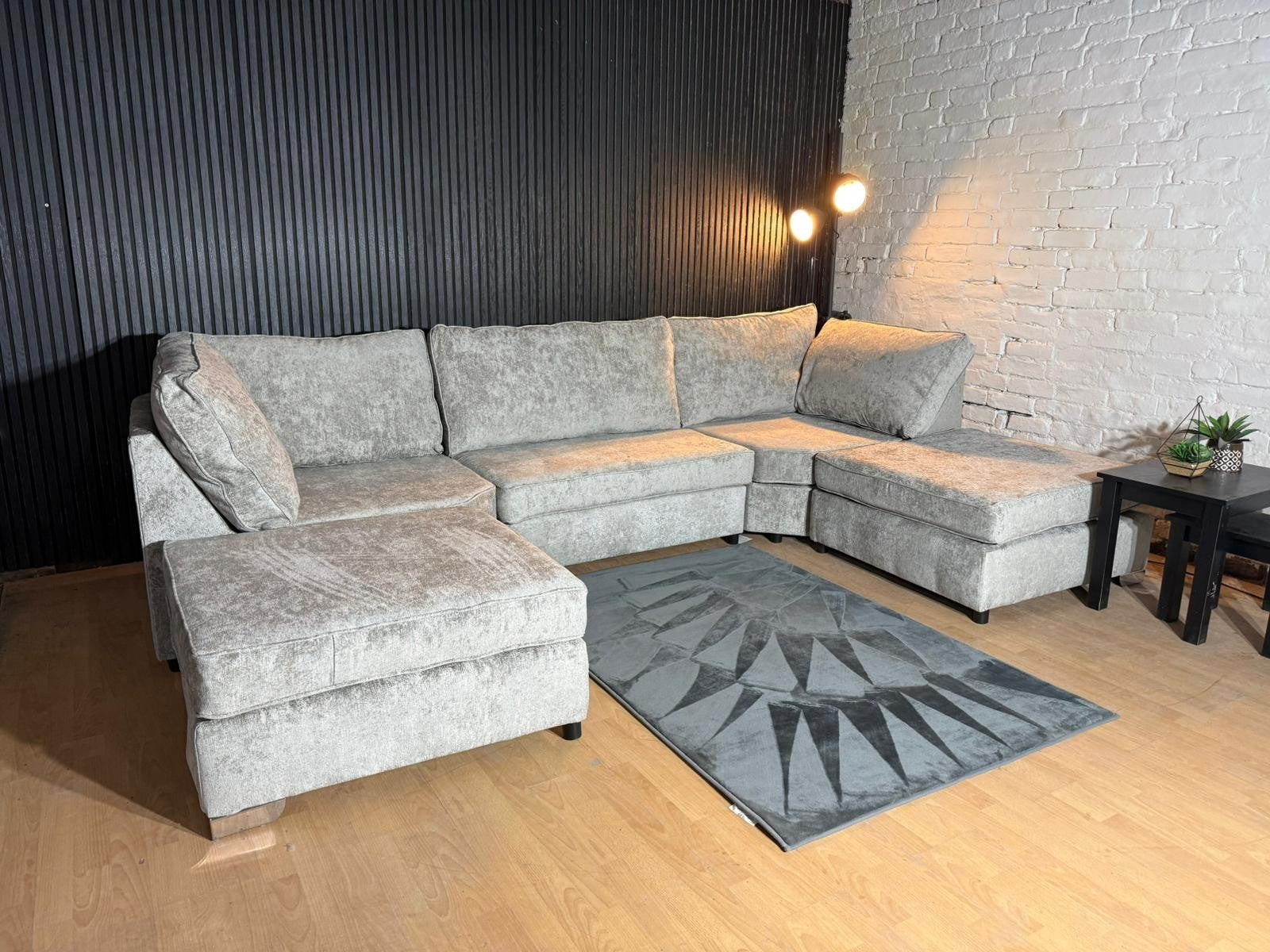 Brand New Bishop U-Shaped Sofa – Truffle