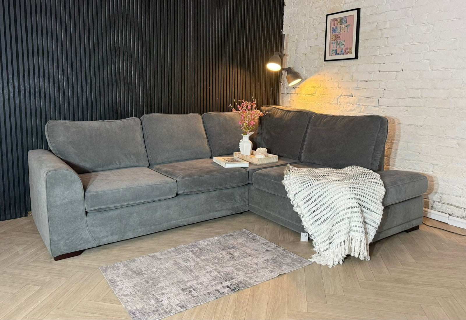 ✨ Popular High Street Brand – DFS Orka Grey Corner Sofa