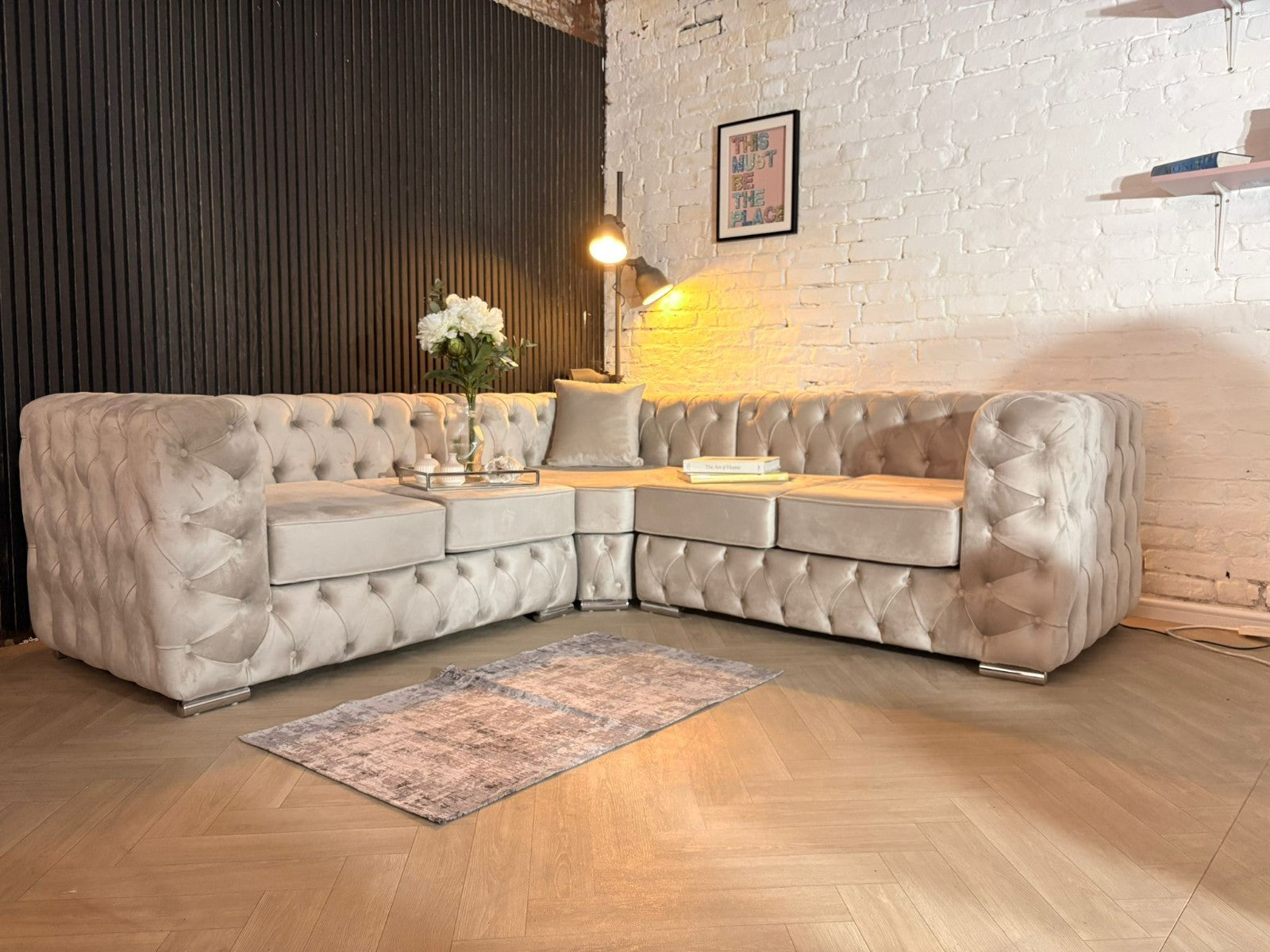 Luxury Mink Corner Sofa – 240 x 240 – RRP £2,500+