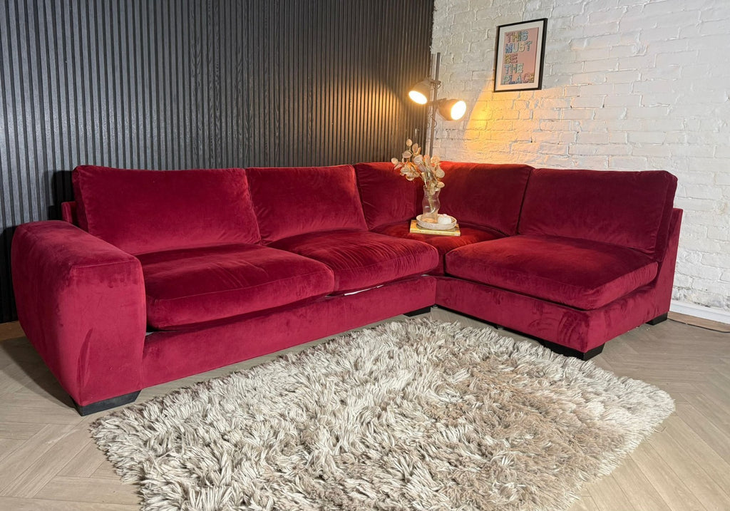 NEXT Houghton Deep Sit Corner Sofa + Matching Footstool | RRP £2,299