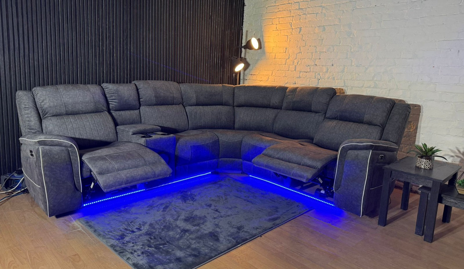 Neon Express Corner Entertainment Suite – Electric Recliner | Bluetooth | LED
