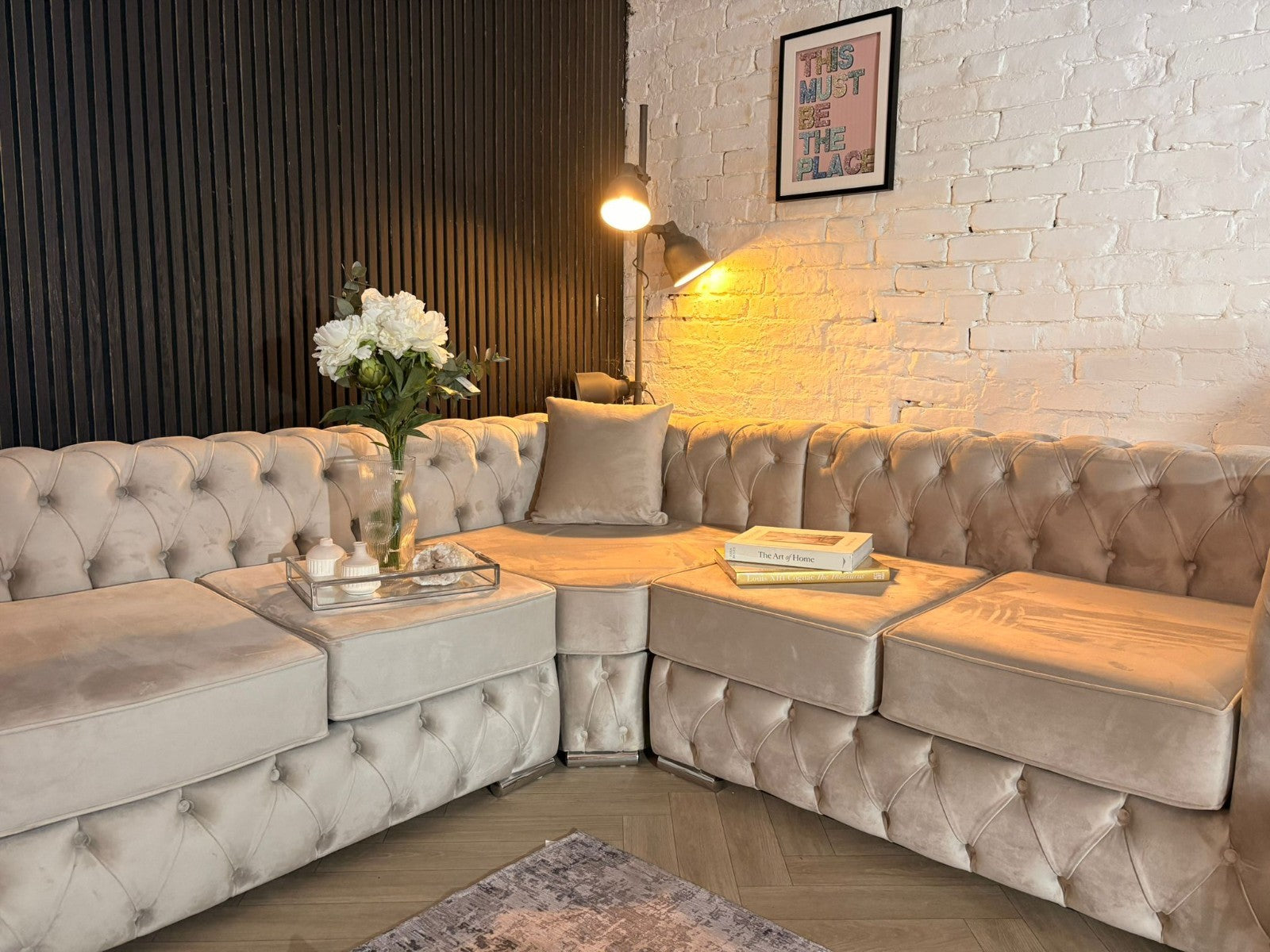 Luxury Mink Corner Sofa – 240 x 240 – RRP £2,500+