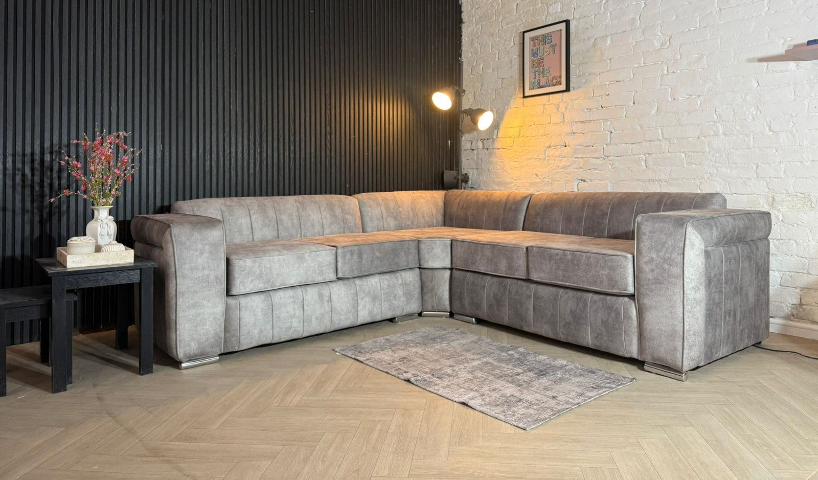 Modern Corner Sofa – Premium Soft-Touch Fabric 🛋️