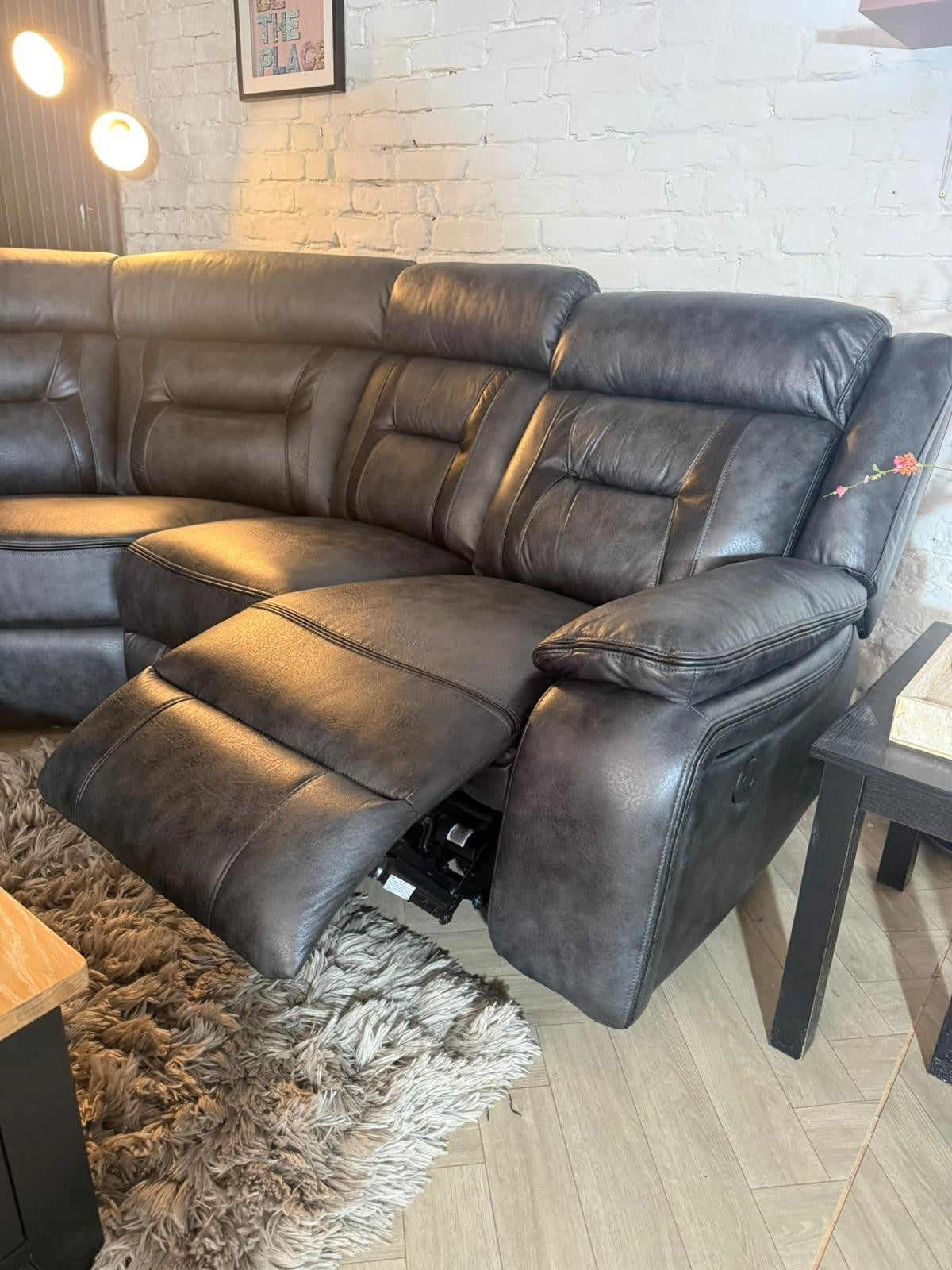 🔥 SCS Black Leather Electric Corner Recliner Sofa 🔥