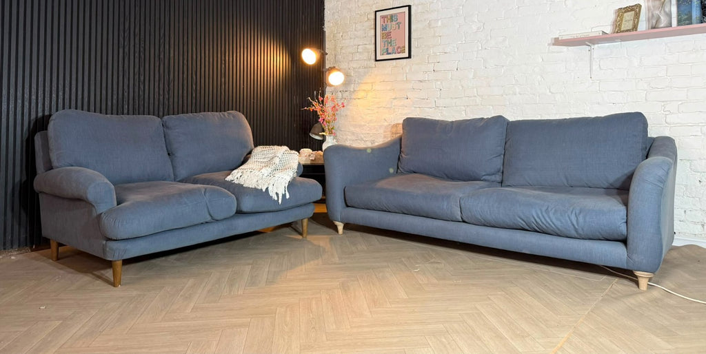 Matching Loaf Bumpster & Jonesy Sofa Set | RRP £4,000+ | Baby Blue Linen