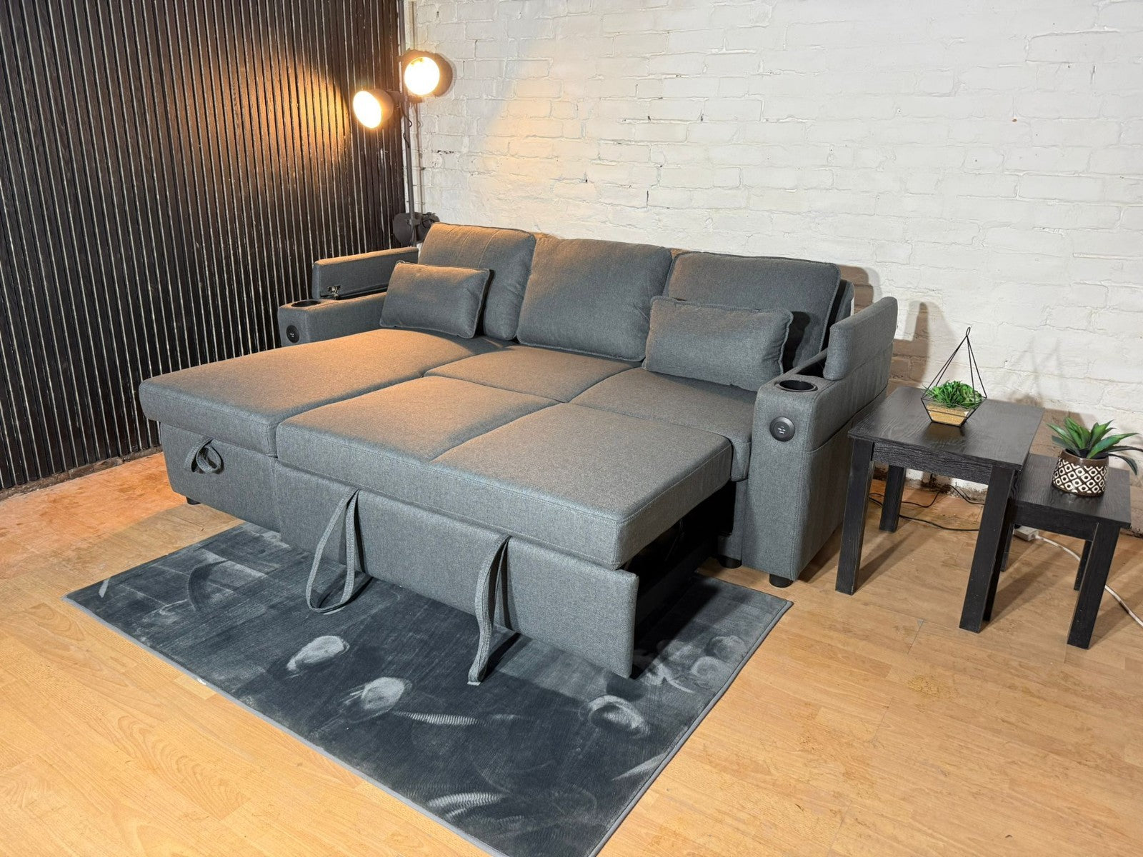 Brand New Sofa Bed with Storage & Charging Ports – 210 × 145
