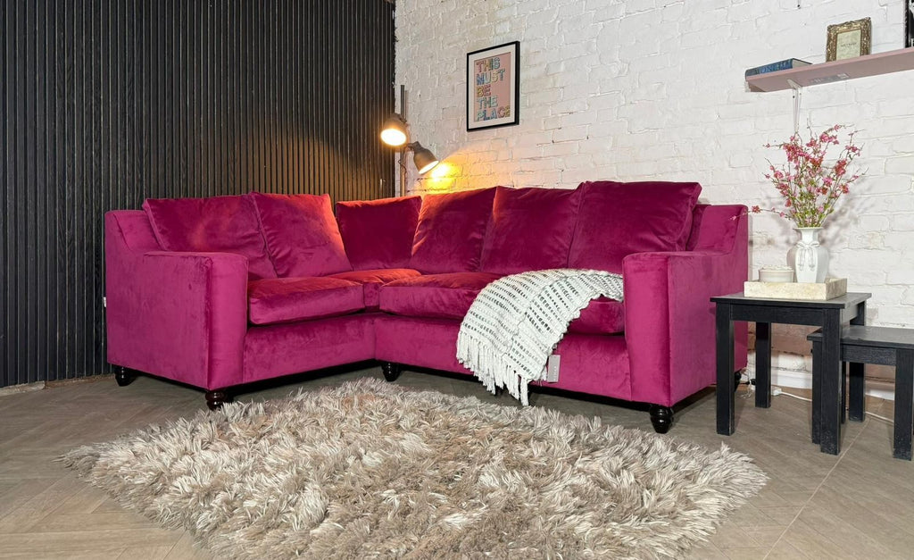Loaf Cloud Corner Sofa – Pink Velvet – RRP £3,000+