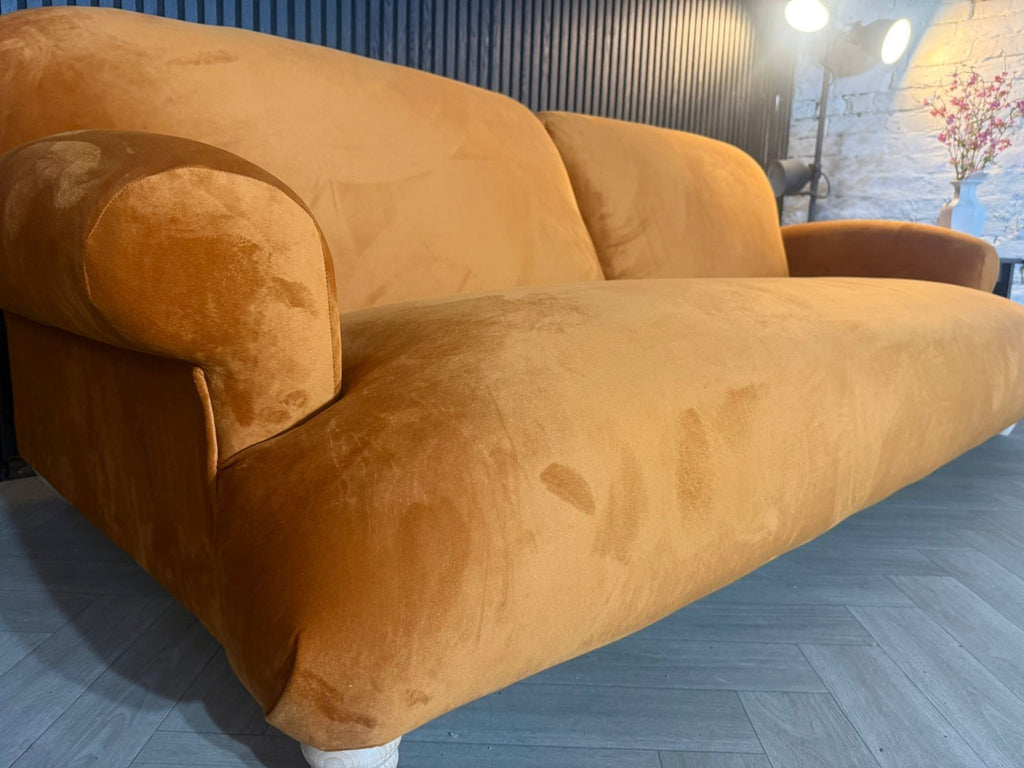 Loaf Soufflé Large 4 Seater Sofa – Bobby Buoy Orange Velvet | RRP £2,995