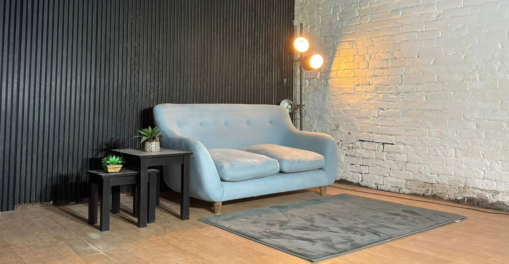 Loaf Monty Baby Blue Two-Seater Sofa