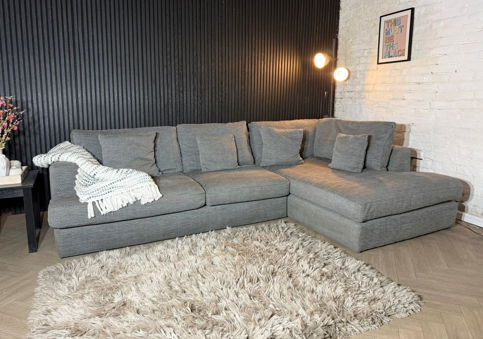 NEXT Stratus Corner Sofa – Grey – RRP £1,599