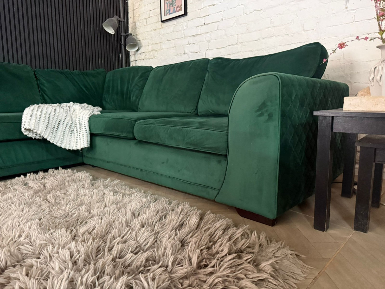 DFS Orka Bottle Green Corner Sofa – RRP £1,899 – Only £450