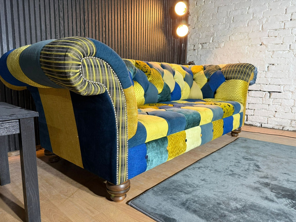 New Stock! PREMIUM DESIGNER PATCHWORK CHESTERFIELD STYLE
