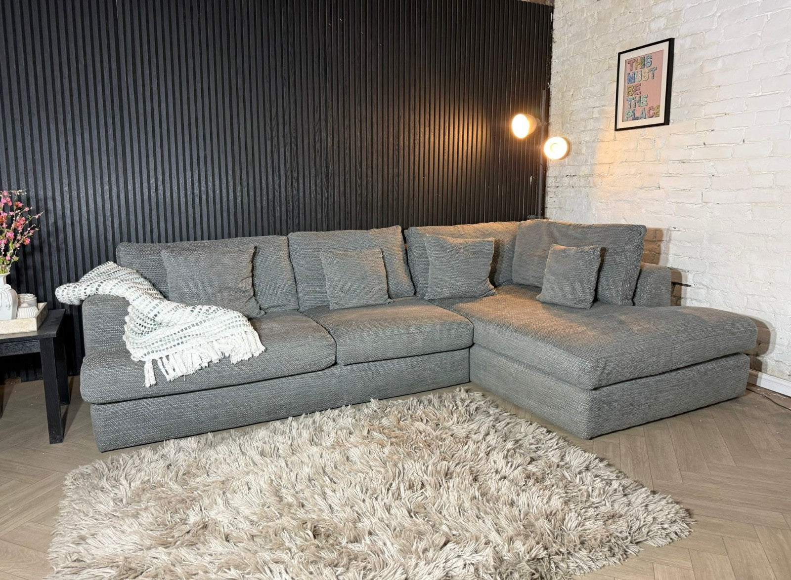 NEXT Stratus Corner Sofa – Grey – RRP £1,599