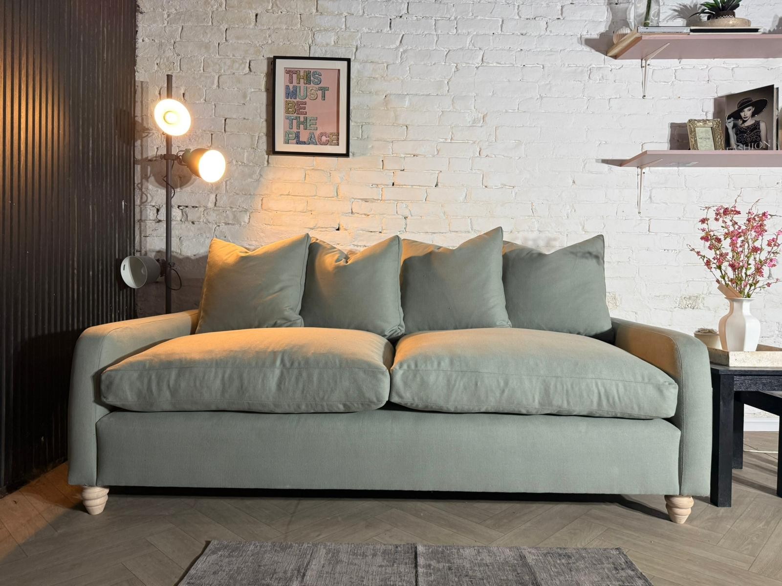 Loaf Floppy Jo 3 Seater Sofa – Mint Tea Green