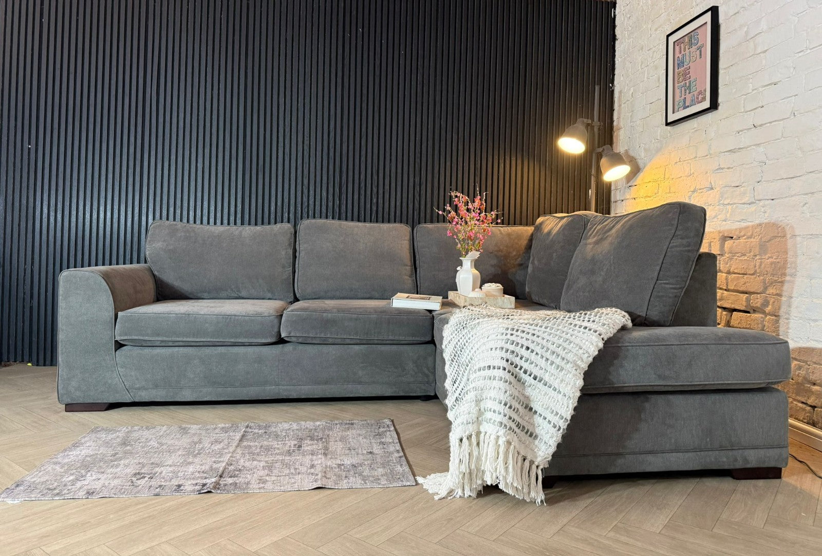 ✨ Popular High Street Brand – DFS Orka Grey Corner Sofa