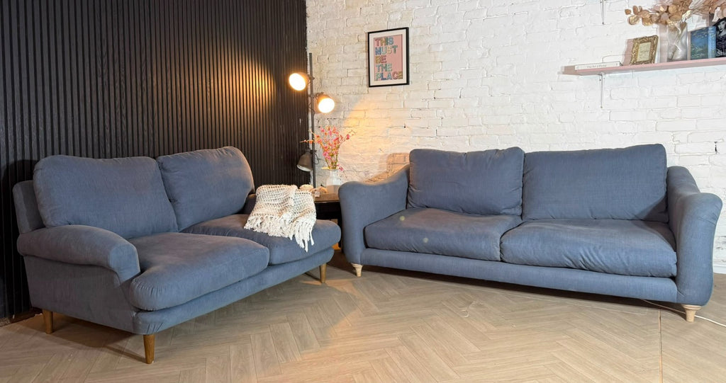 Matching Loaf Bumpster & Jonesy Sofa Set | RRP £4,000+ | Baby Blue Linen