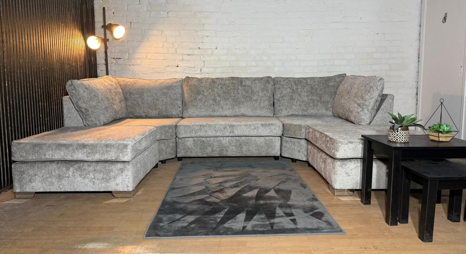 Brand New Bishop U-Shaped Sofa – Truffle