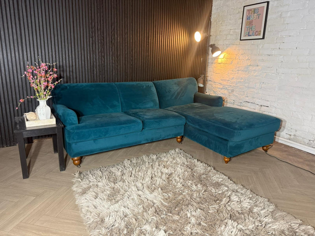 Made com Teal Chaise Corner Sofa – RRP £1,099