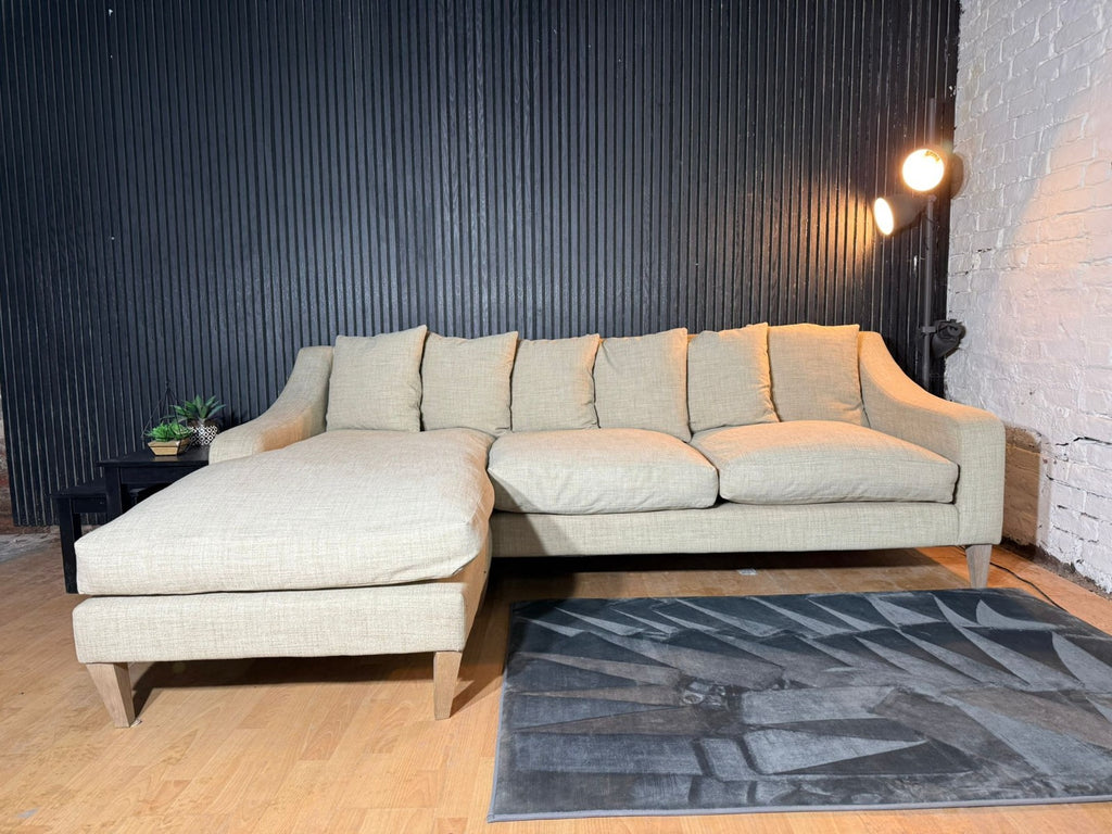 New stock! Beautiful LOAF Oscar chaise sofa upholstered in the popular Oat