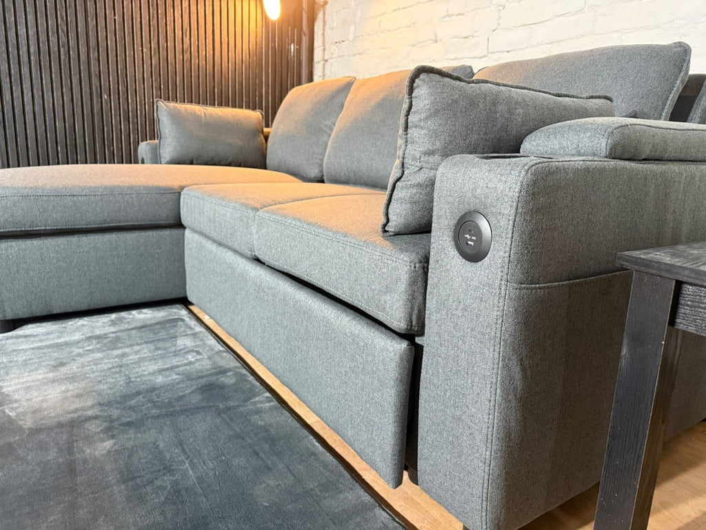Brand New Sofa Bed with Storage & Charging Ports – 210 × 145