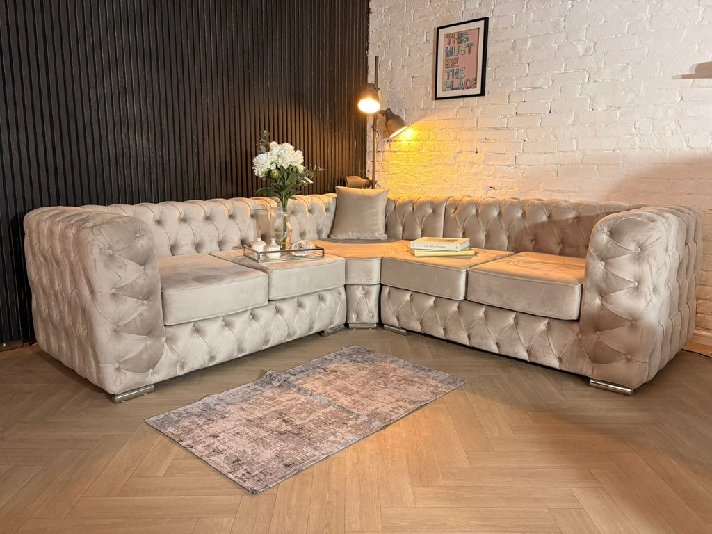 Luxury Mink Corner Sofa – 240 x 240 – RRP £2,500+