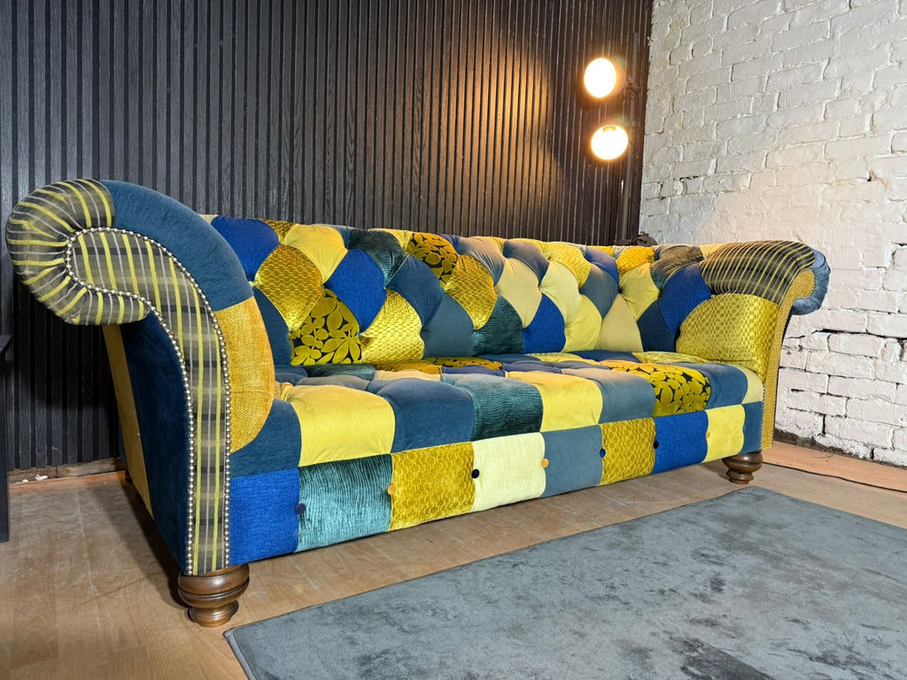 New Stock! PREMIUM DESIGNER PATCHWORK CHESTERFIELD STYLE