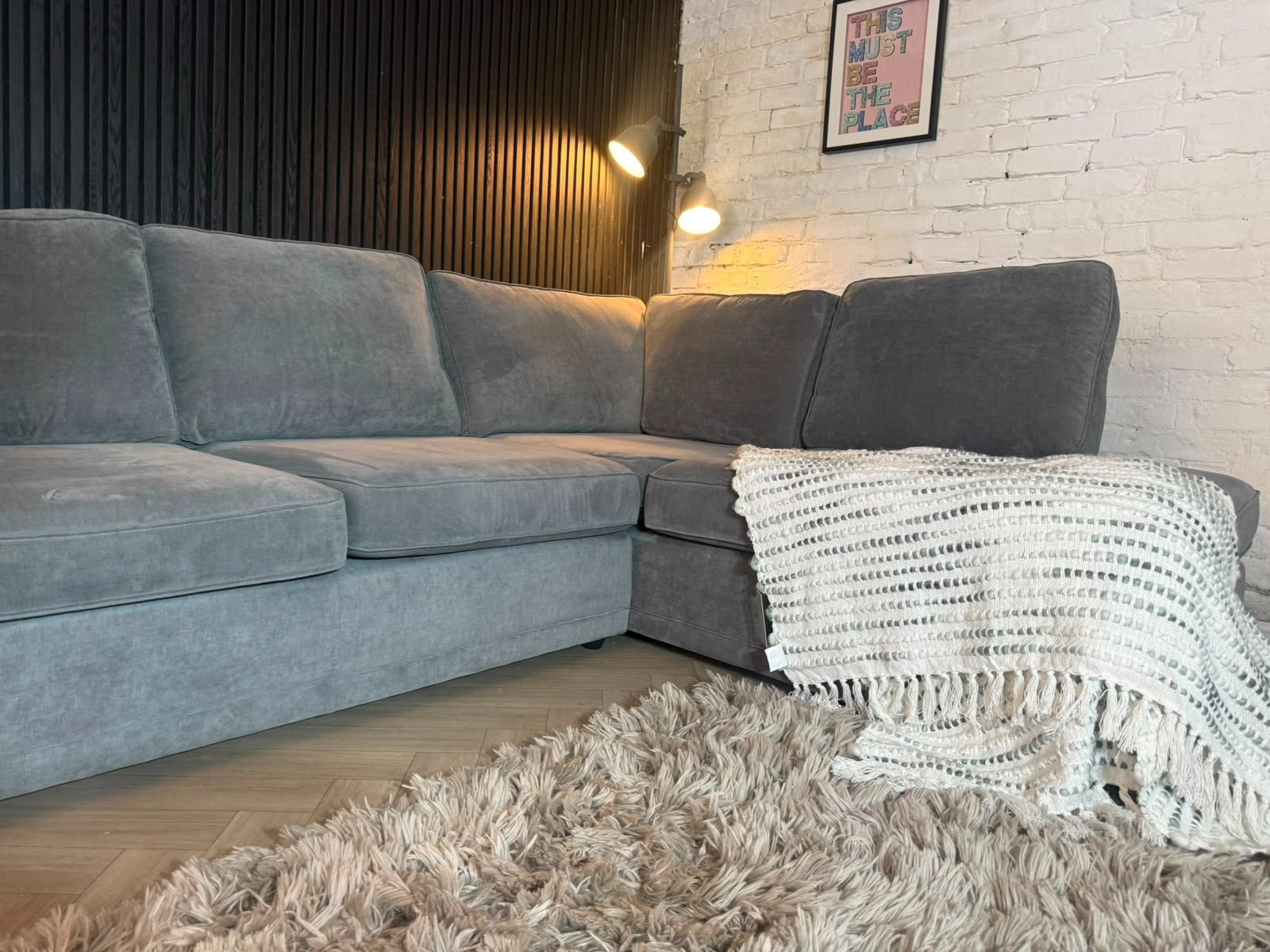 DFS Orka Grey Corner Sofa | RRP £899 | 260 x 190cm