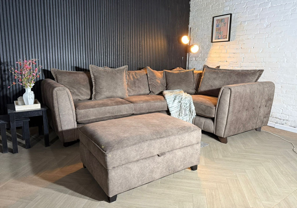 DFS Cherished Corner Sofa + Footstool RRP £2,499