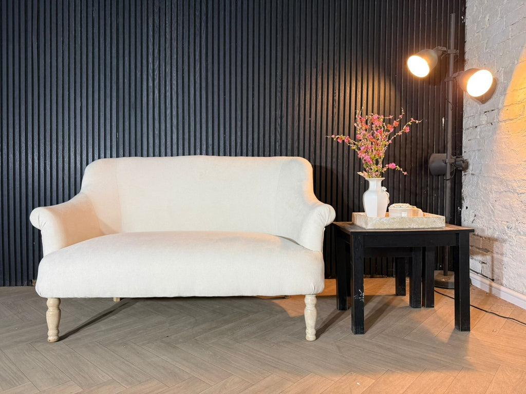 LOAF Soufflé 2 Seater Sofa – White Linen (Twill)