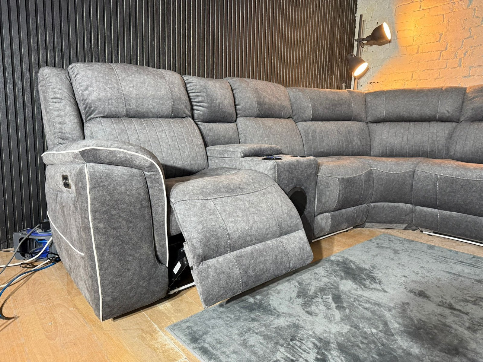 Neon Express Corner Entertainment Suite – Electric Recliner | Bluetooth | LED