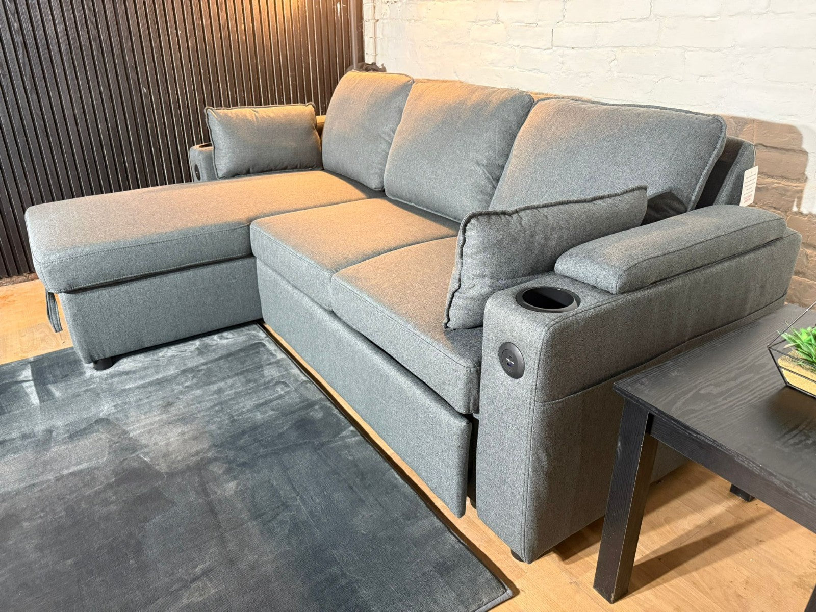 Brand New Sofa Bed with Storage & Charging Ports – 210 × 145