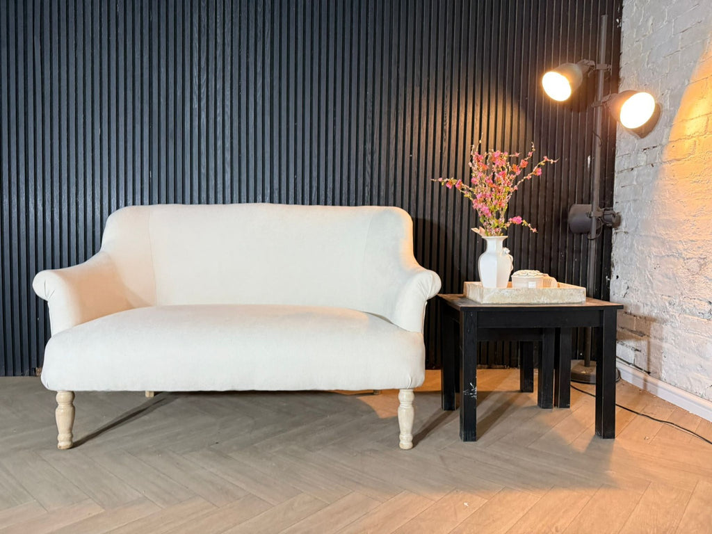 LOAF Soufflé 2 Seater Sofa – White Linen (Twill)