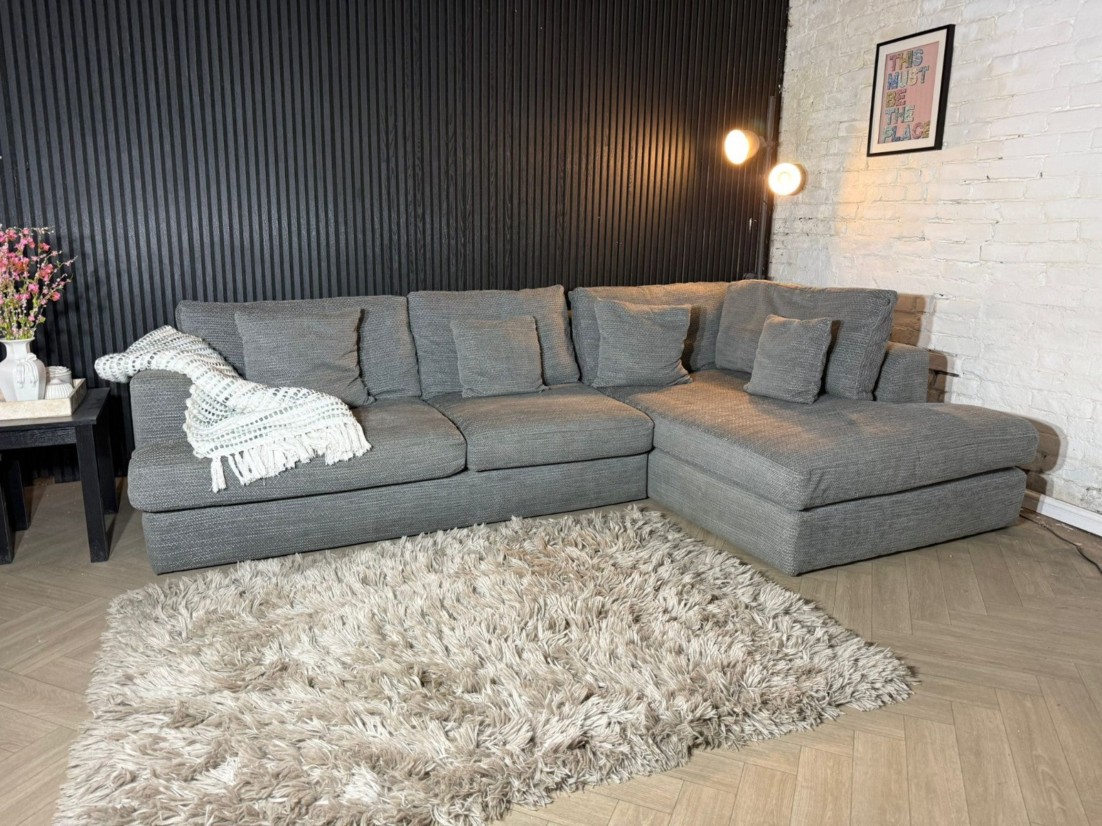 NEXT Stratus Corner Sofa – Grey – RRP £1,599