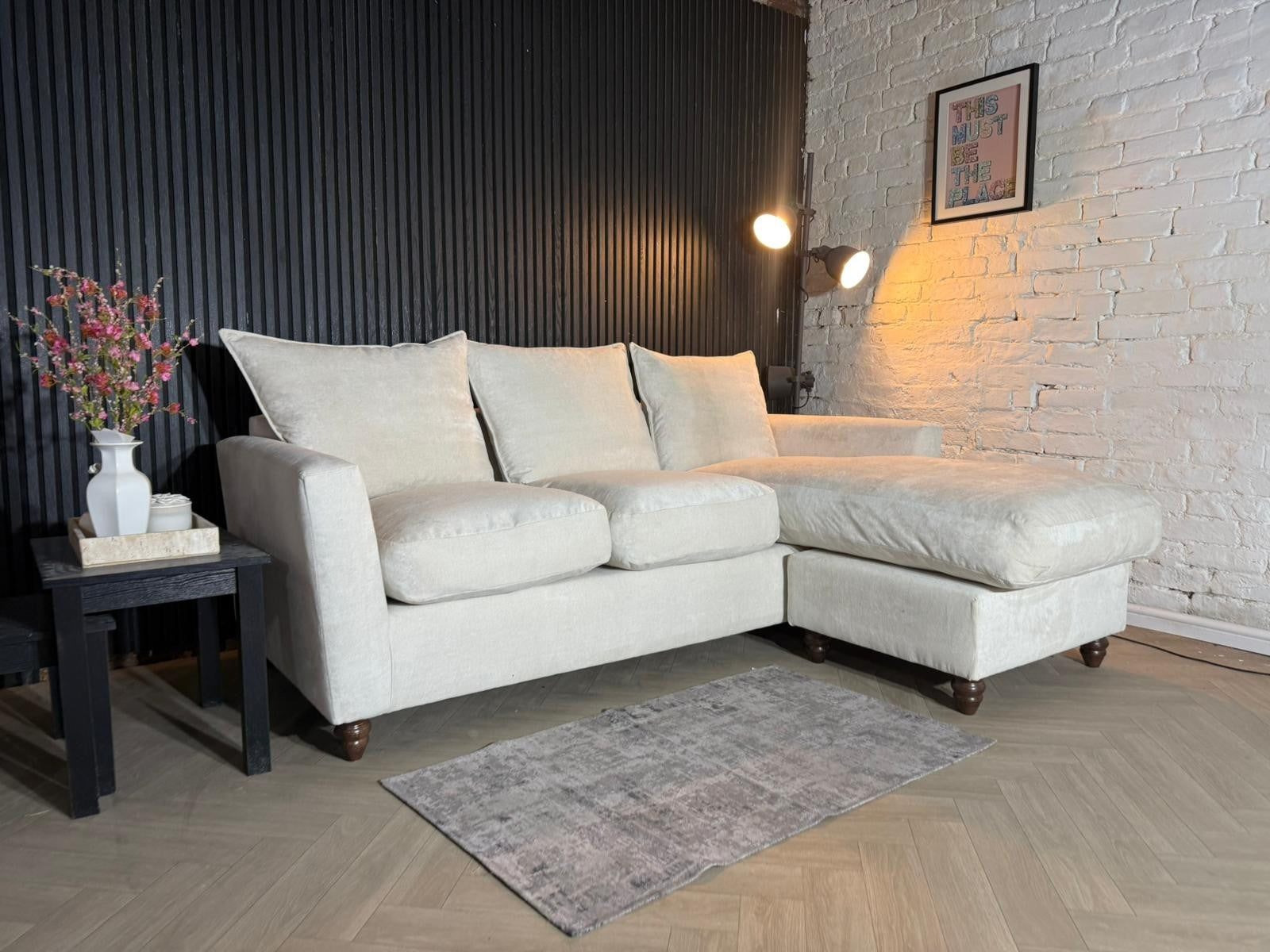 LOAF Atticus Chaise Sofa – Cream Linen