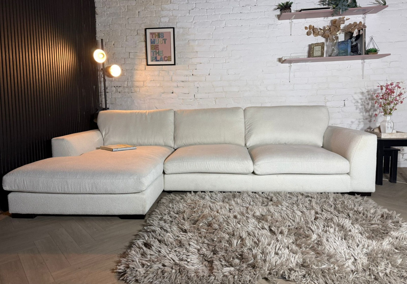 Ex Display DFS Calix Chaise Sofa – Cream – RRP £1,600