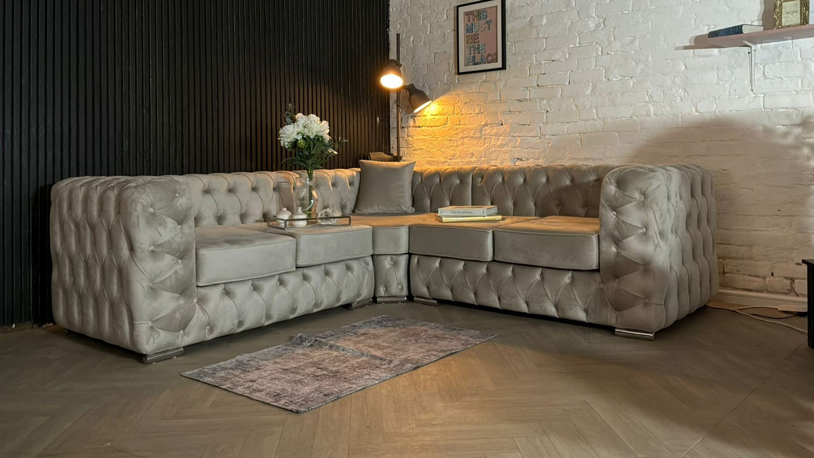 Luxury Mink Corner Sofa – 240 x 240 – RRP £2,500+