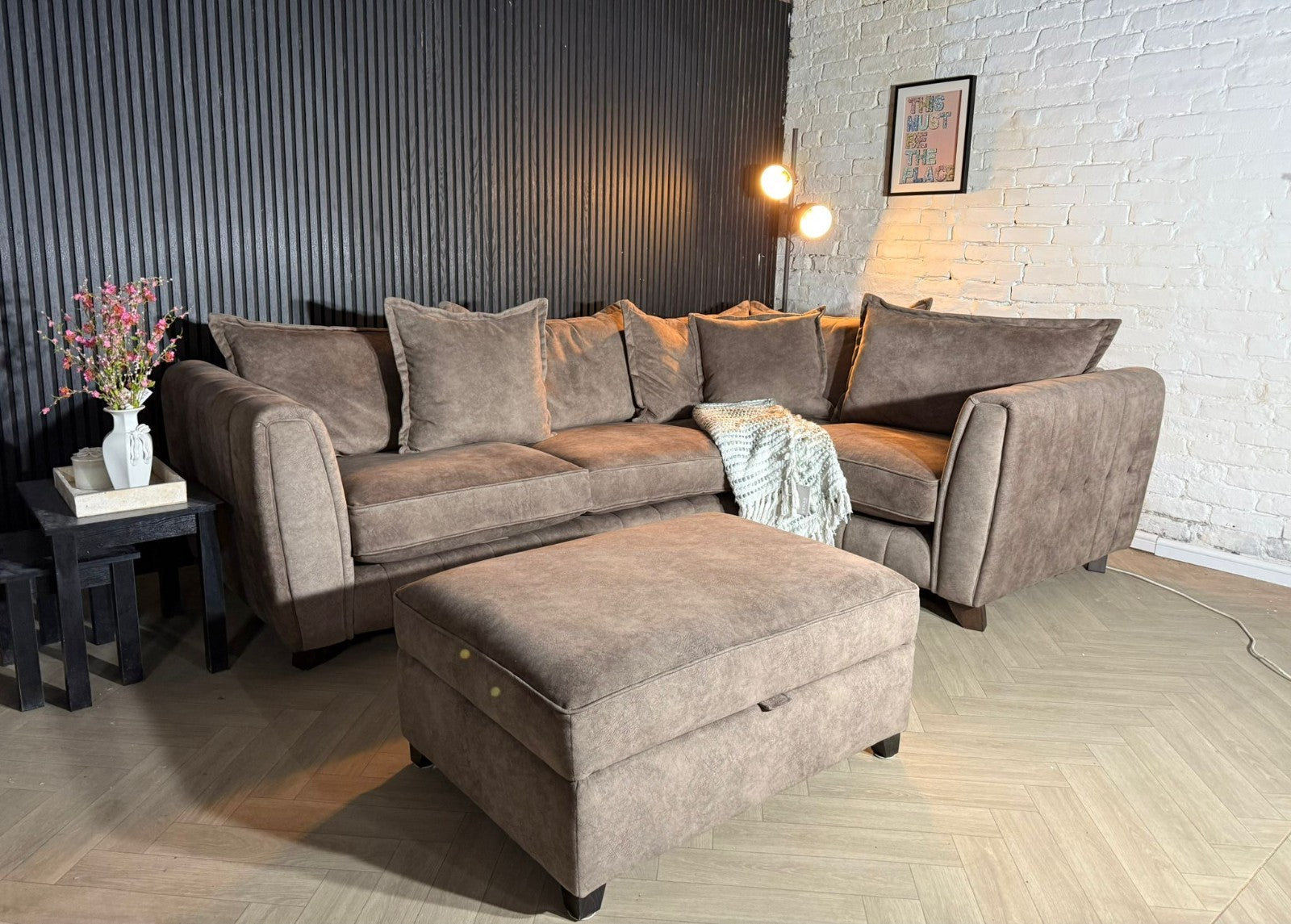 DFS Cherished Corner Sofa + Footstool RRP £2,499