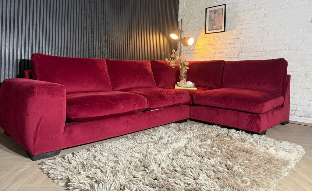 NEXT Houghton Deep Sit Corner Sofa + Matching Footstool | RRP £2,299