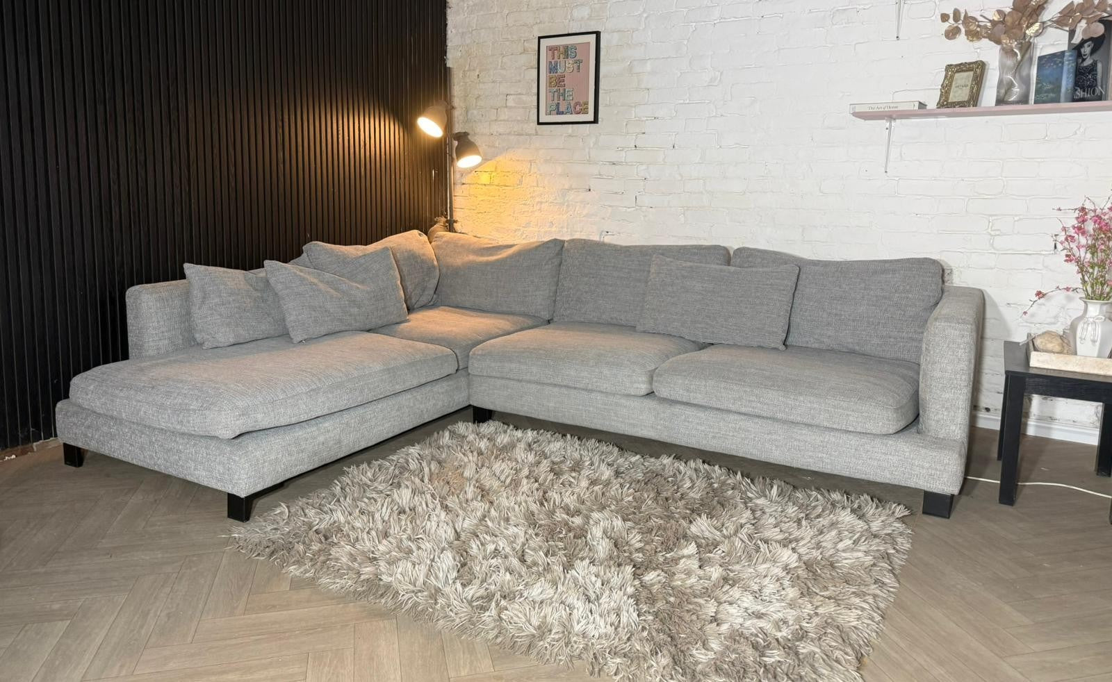 Dwell Light Grey Corner Sofa