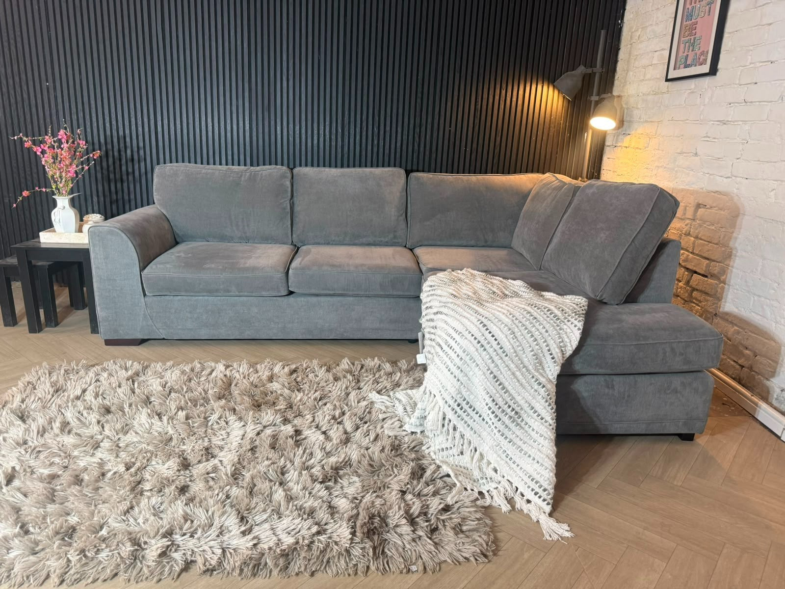 DFS Orka Grey Corner Sofa | RRP £899 | 260 x 190cm